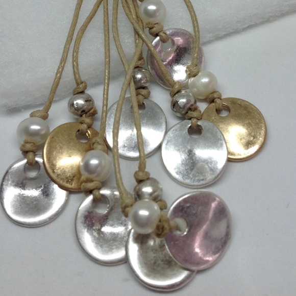 J. Jill NEW Pearl and Disk Cluster Pendant Necklace NWT - Picture 7 of 7